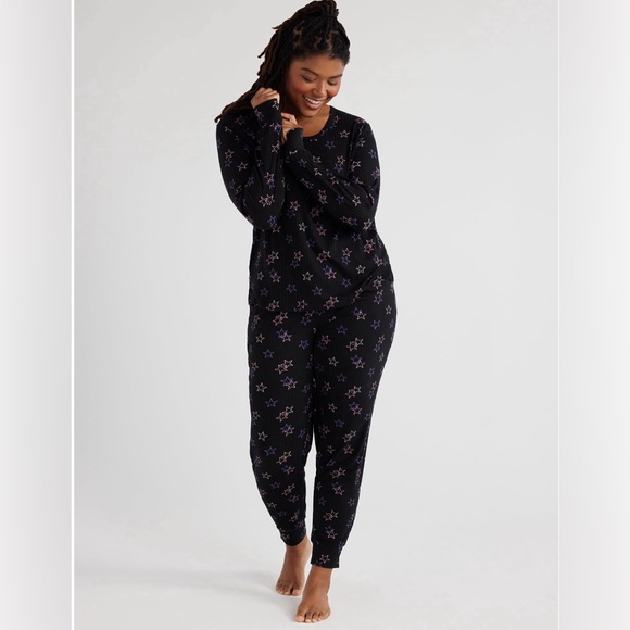 Joyspun Women’s Ribbed Top and Pants Pajama Set - Picture 2 of 4